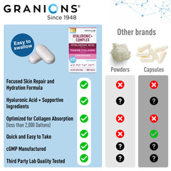 Granions Marine Collagen Peptides 1000mg bottle for firming and elasticity support.