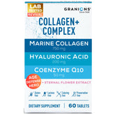 Granions Marine Collagen Pills bottle close-up showing hydration support for supple skin