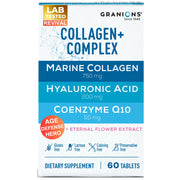 Granions Marine Collagen Pills bottle close-up showing hydration support for supple skin