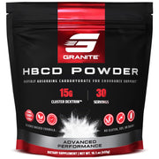 Granite Supplements HBCD powder bottle for steady energy during workouts.