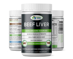 Grassland Nutrition Organic-sourced liver label signals quality and whole-food nutrition.