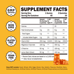 GREABBY Magnesium Glycinate Gummies adult gummies close-up highlighting natural fruit flavor.