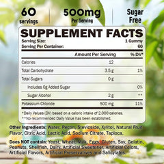 GREABBY packaging label reveals 60 gummies per bottle for two months