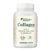 Great Lakes Wellness collagen pills bottle, easy daily capsules for skin, hair, and joints