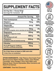 Great Naturally Focus+ Orange bottle label close-up showing a clean formula.