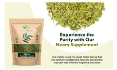 GREEN NECTAR Neem Leaf tea packaging front highlights non-GMO, gluten-free formulation.