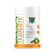 Green Royalty Tejocote root bottle cap close-up for daily wellness support.