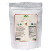 Greenbow Organic Bee Pollen jar front highlights USDA purity certification.