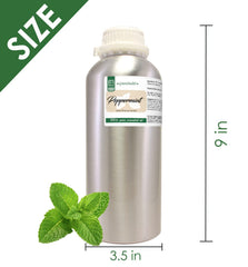 GreenHealth Peppermint Oil aluminum bottle with plug cap preserves aroma and prevents leaks