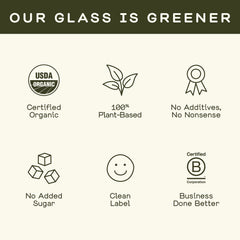 Greenhouse Juice Co. 60ml glass bottle ready for quick, clean consumption anywhere.