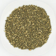 Greenlike Huai Hua Mi flower buds close-up for herbal tea infusion.