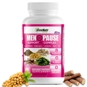 GreeNatr menopause bottle side view for balanced formulation
