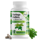 GreeNatr Pure Moringa capsules bottle for daily energy.