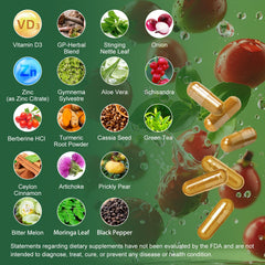 GREENPEOPLE Berberine liposomal technology illustration for enhanced absorption.