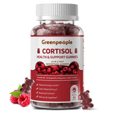 GREENPEOPLE cortisol gummies bottle for daily stress support and a tasty routine.