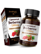 GREENPEOPLE liposomal berberine HCL bottle highlighted for high absorption