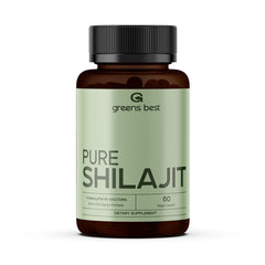 GREEN'S BEST Shilajit capsules bottle front for daily energy support.