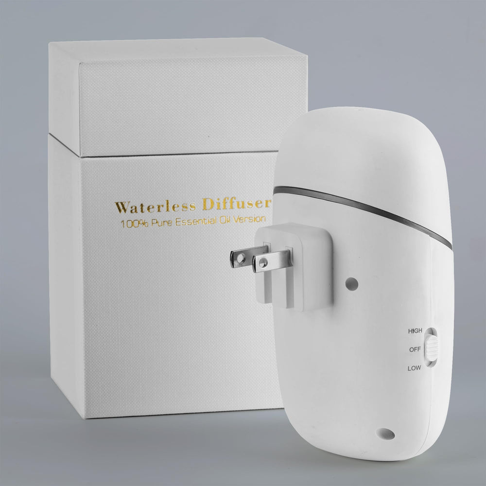 GREENSCENT waterless diffuser with egg-shaped design for compact aromatherapy in small spaces.