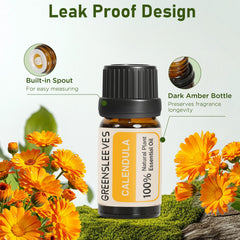 GREENSLEEVES Calendula oil bath-relax adds spa-like soak aroma.