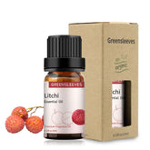 GREENSLEEVES Lychee essential oil bottle with aroma for calm diffusion.