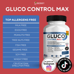 GREENVIFY Gluco Control Max capsules close-up for easy daily intake.