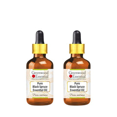 Greenwood Essential Black Spruce oil bottle pour for aromatic spaces