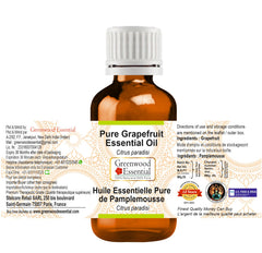 Greenwood Essential Grapefruit Oil in diffuser setup releasing uplifting citrus aroma