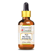 Greenwood Essential May Chang oil bottle in amber glass preserves potency and aroma