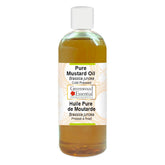 Greenwood Essential mustard oil bottle closed to preserve potency for skin and massage