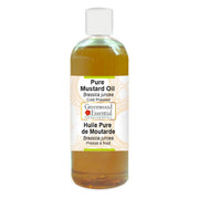 Greenwood Essential mustard oil bottle closed to preserve potency for skin and massage