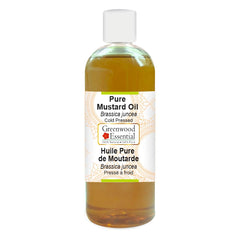 Greenwood Essential mustard oil bottle closed to preserve potency for skin and massage