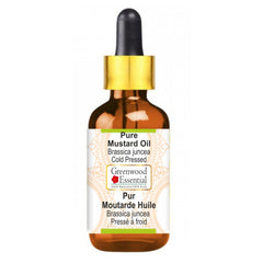 Greenwood Essential Mustard Oil bottle with dropper for precise dilution