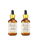 Greenwood Essential Pure Bay oil with two glass droppers for precise dosing and easy use