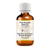 Greenwood Essential Pure Rosehip Seed Oil bottle in amber glass preserves potency