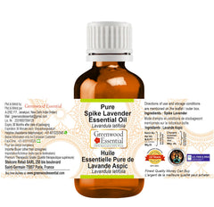 Greenwood Essential Spike Lavender Oil amber bottle cap protects potency by shielding light.