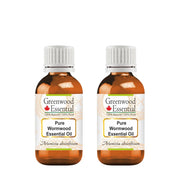 Greenwood Essential Wormwood oil bottle 15ml two-pack, preserved in amber glass for potency