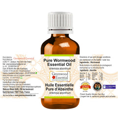 Greenwood Essential Wormwood Oil pour demonstrates easy dilution with carrier oils