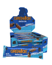 Grenade OREO High Protein Bar packaging ready for an energy boost on the go.