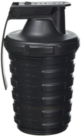 Grenade Shaker Bottle Black front view for workouts on the go.
