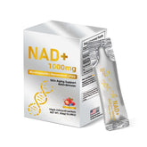 GrHealthy NAD+ liquid packets in bottle display for on-the-go energy support.