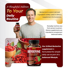 GriMed Berberine capsules close-up reveals capsule texture for daily immune wellness.