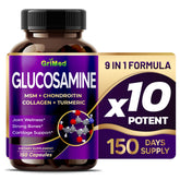 GriMed Glucosamine 12,000mg bottle with 150 capsules for daily joint support.