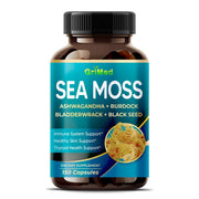 GriMed premium sea moss bottle highlights 30to1 extract potency for daily use.