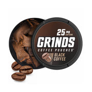 GRINDS Coffee Pouches Black Coffee Can, convenient energy boost on the go