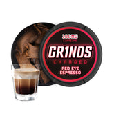 GRINDS Red Eye Espresso can showing bold on-the-go energy.