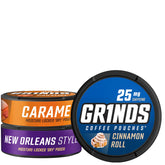 GRINDS coffee pouches three flavors sampler - convenient, mess-free energy on the go.