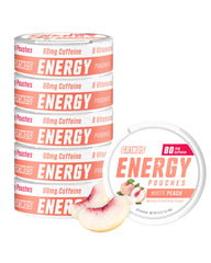 GRINDS Energy Pouches White Peach can delivers quick caffeine lift for focus