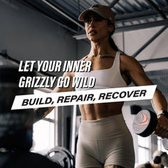 Grizzly Whey Isolate vanilla shake glass for a quick protein boost