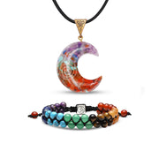 GRKZBKW moon color pendant featuring seven hues for calm energy