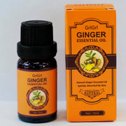 GrlGrl Ginger essential oil bottle for massage and diffusion.